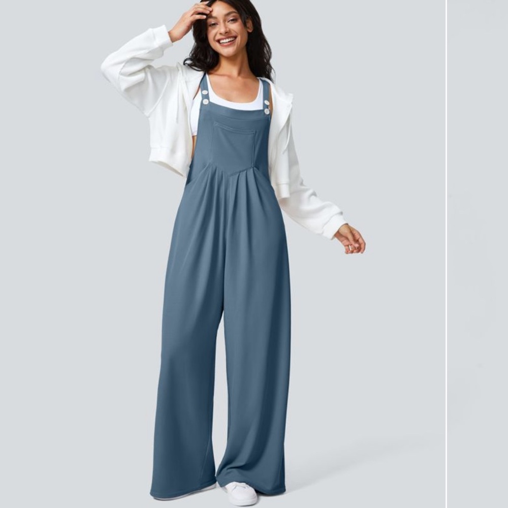 HALARA Blue Wide-Leg Jumpsuit